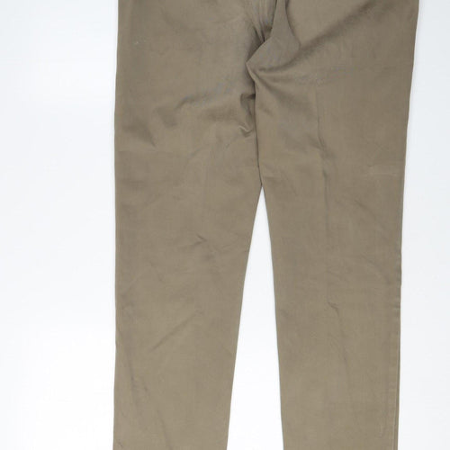 GANT Men's Beige Chino Trousers, 36W/30L, Slim Fit