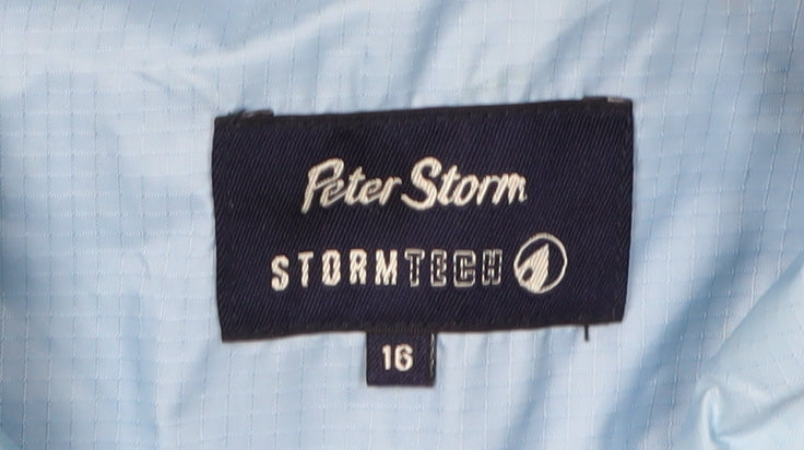 Peter Storm Women's Blue Rain Coat Size 16