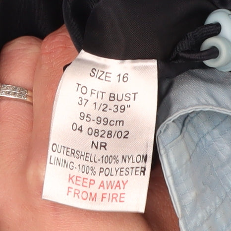 Peter Storm Women's Blue Rain Coat Size 16