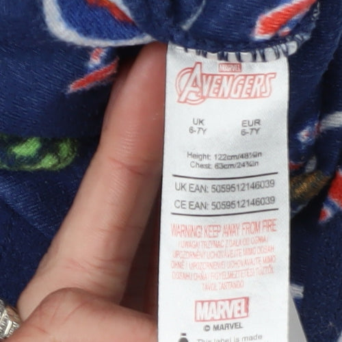 Marvel Boys Blue Avengers Pyjama Top 6-7 Years