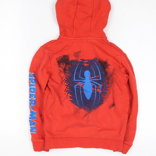 Marks and Spencer Boys Red Spiderman Hoodie, 6-7 Years, Zip-Up