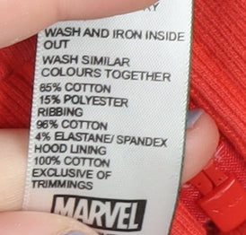 Marks and Spencer Boys Red Spiderman Hoodie, 6-7 Years, Zip-Up