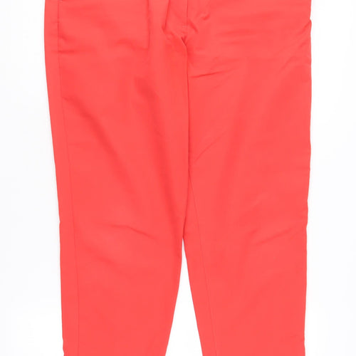 M&S Womens Red Chino Trousers Size 16 Regular
