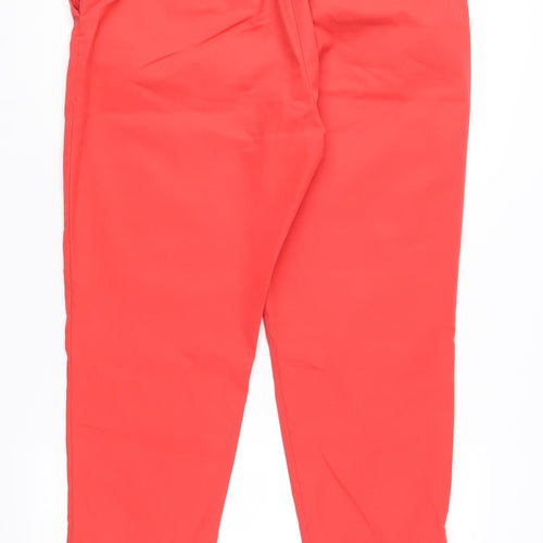 M&S Womens Red Chino Trousers Size 16 Regular