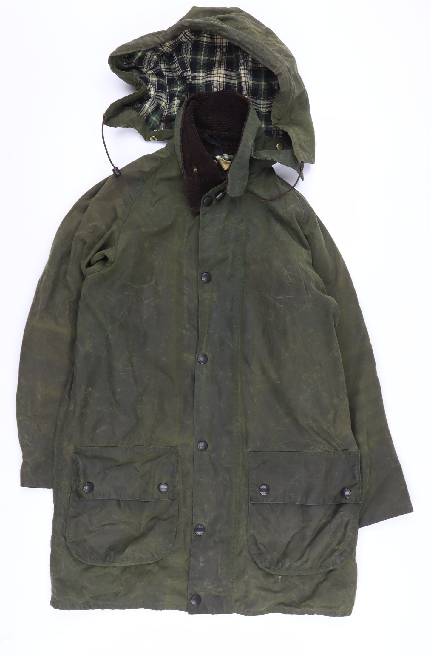 Barbour Men's Green Waxed Jacket, Size M, Outdoor Style