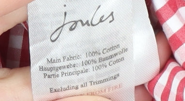 Joules Men's Red Checked Long Sleeve Shirt - Medium