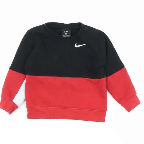 Nike Unisex Baby Pullover Jumper 24M - Black & Red