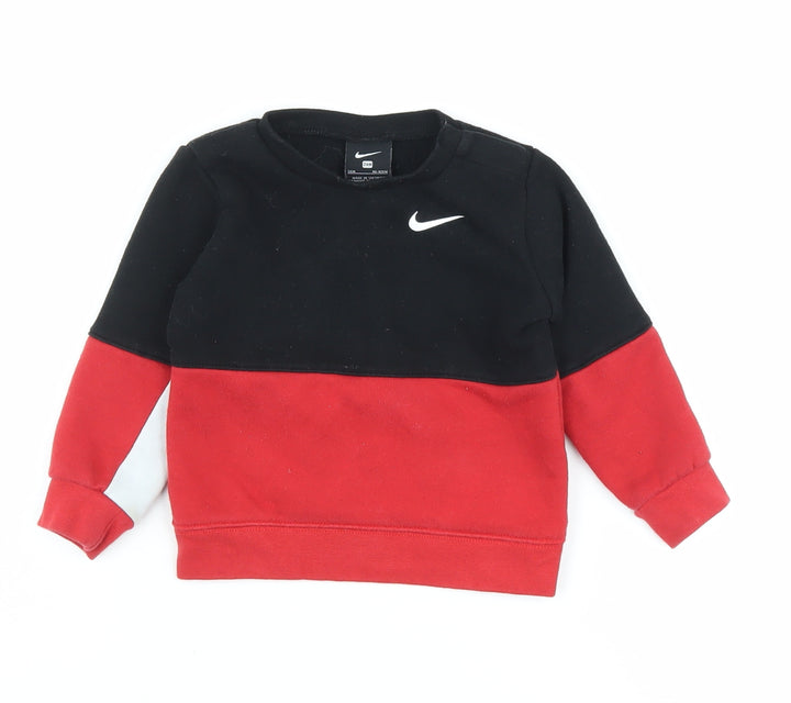 Nike Unisex Baby Pullover Jumper 24M - Black & Red