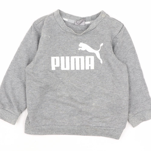 Puma Unisex Baby Grey Pullover Jumper 12-18 Months