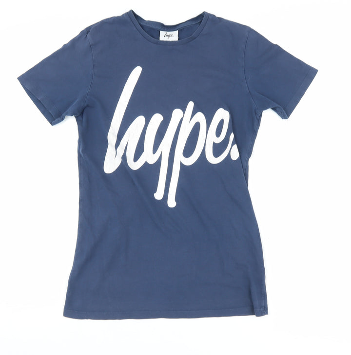 Hype Men's Blue XS Logo T-Shirt Short Sleeve