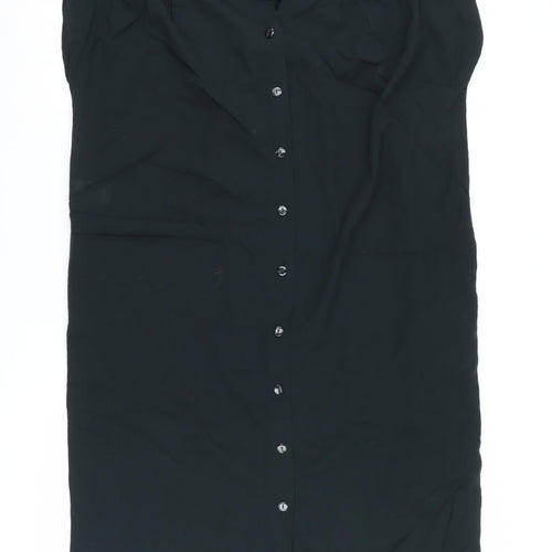 St Michael Women's Black Shirt Dress, Size 14
