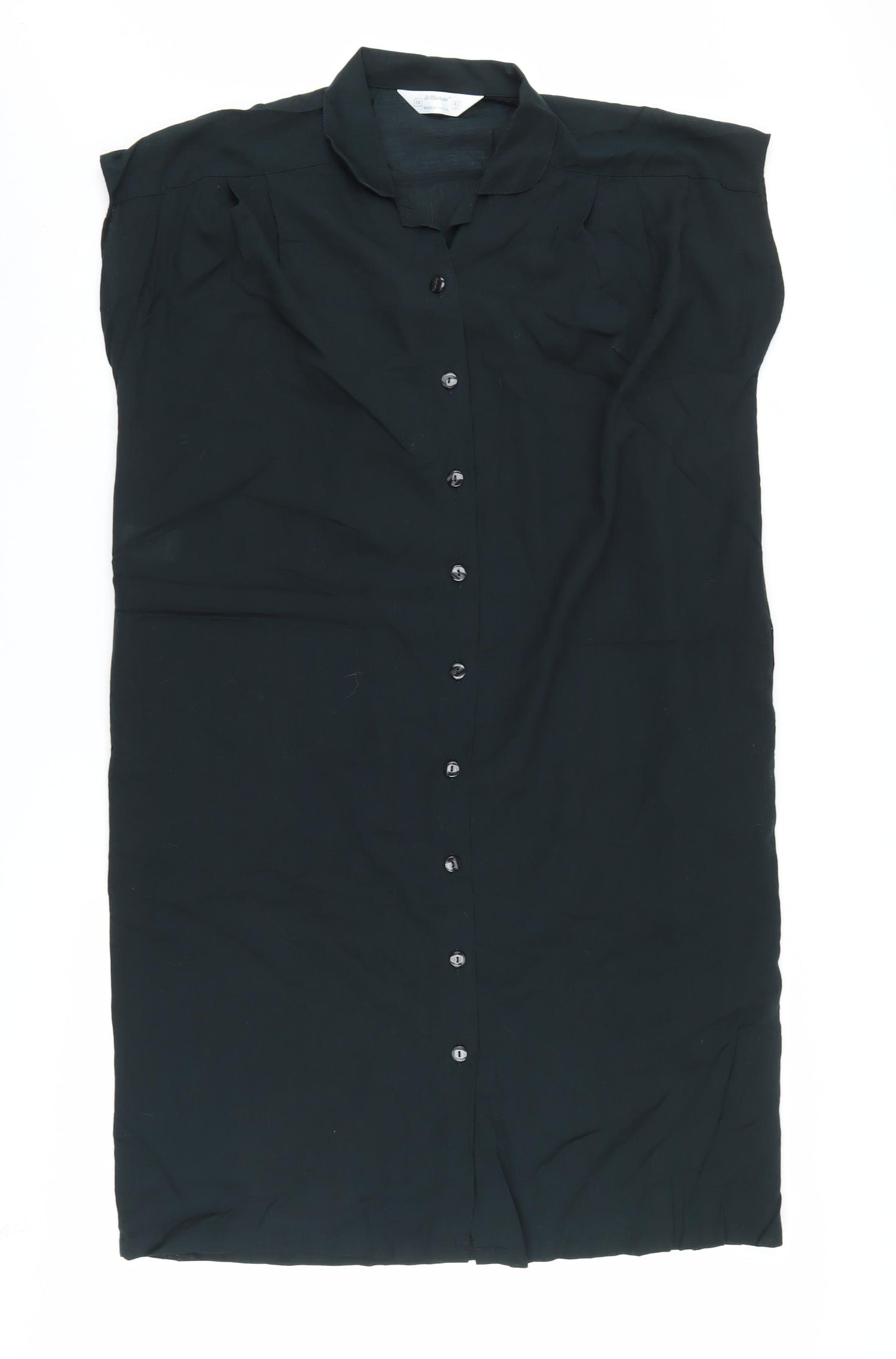St Michael Women's Black Shirt Dress, Size 14