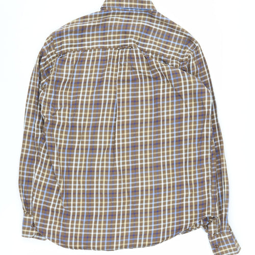 Guise Men's Brown Check Long Sleeve Casual Shirt M