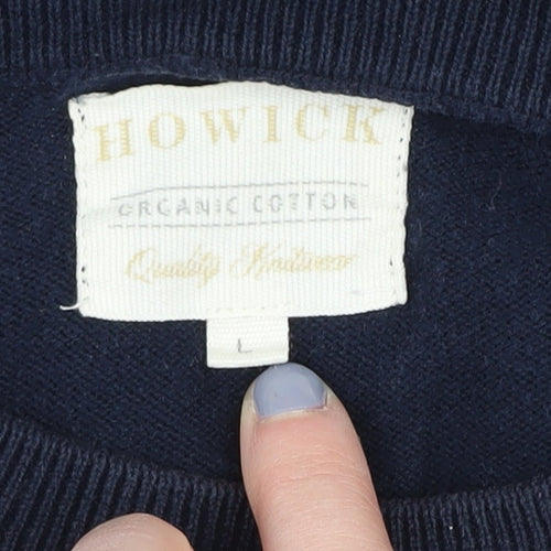 Howick Men's Blue Cotton Pullover Jumper L