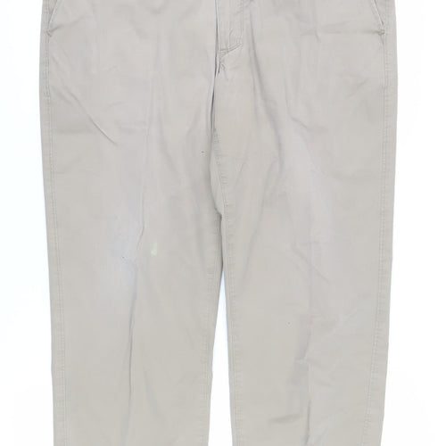 Marks and Spencer Men's Beige Chino Trousers Size 38