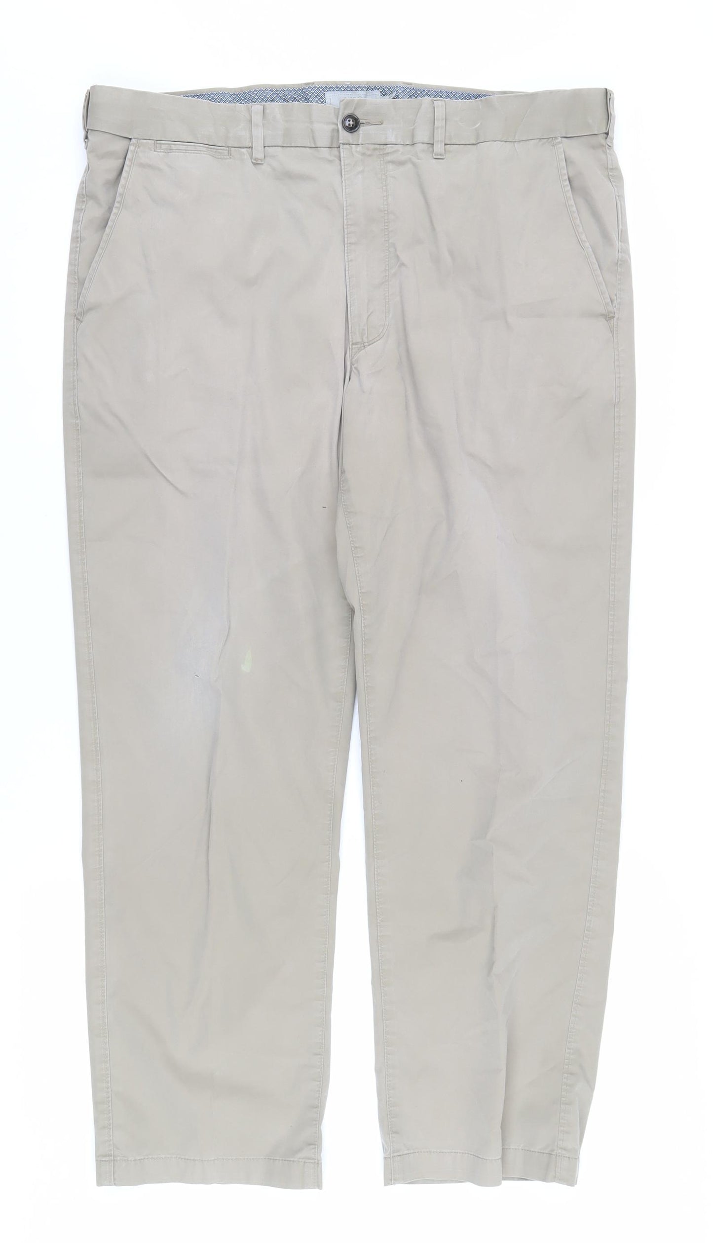 Marks and Spencer Men's Beige Chino Trousers Size 38