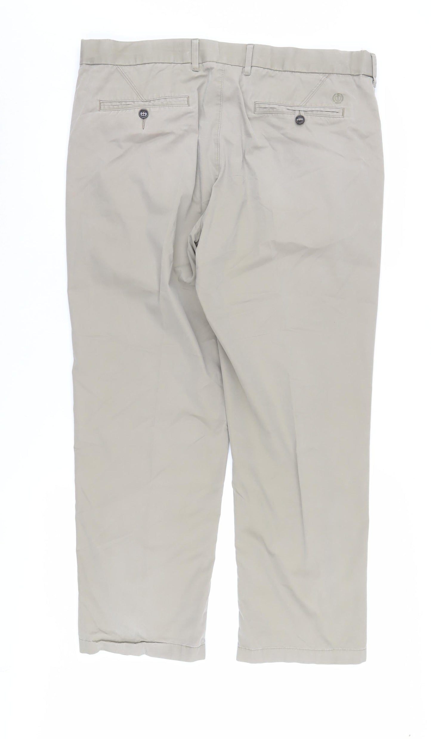 Marks and Spencer Men's Beige Chino Trousers Size 38