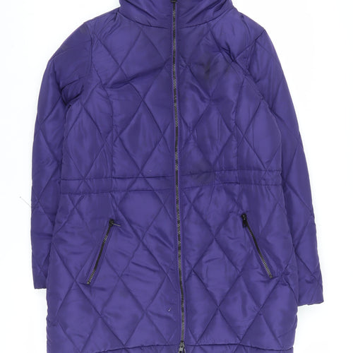 Marks and Spencer Women's Purple Quilted Jacket, Size 12