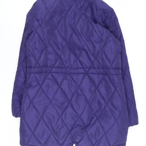 Marks and Spencer Women's Purple Quilted Jacket, Size 12