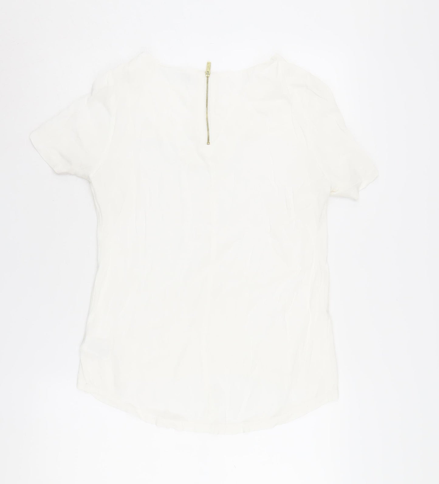 Marks and Spencer Women's White Basic T-Shirt UK 10