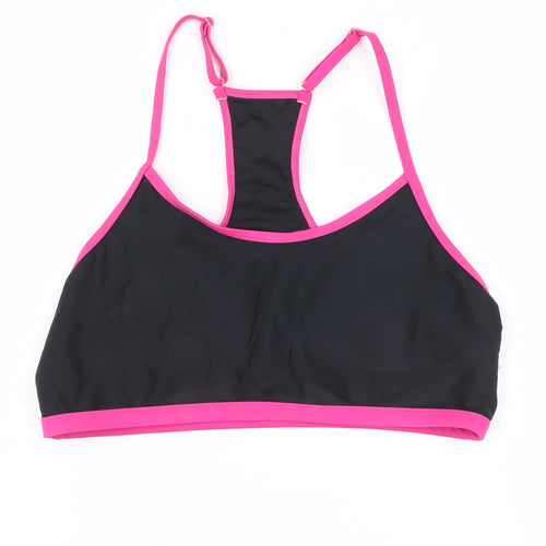 Trespass Women's Black Athletic Racerback Swim Top L