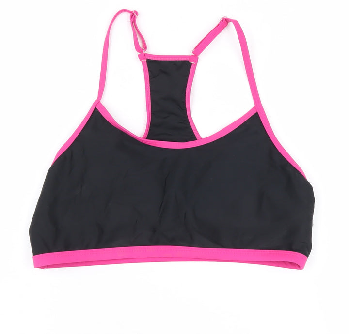 Trespass Women's Black Athletic Racerback Swim Top L