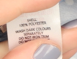 Women's Blue Polka Dot Hooded Parka - M