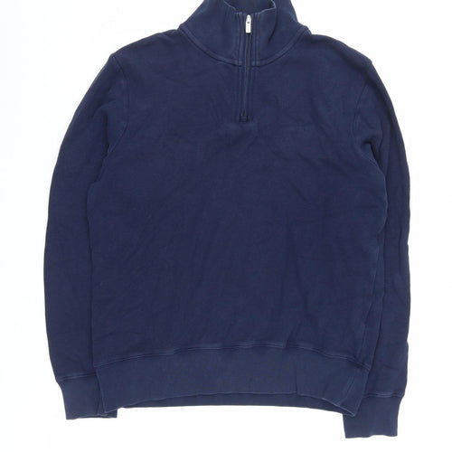 GANT Men's Blue Full Zip High Neck Jumper S