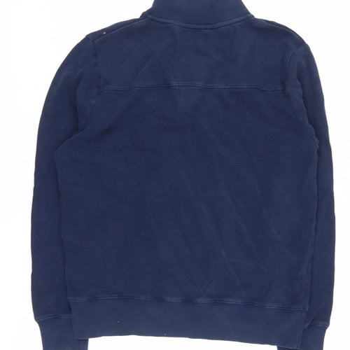 GANT Men's Blue Full Zip High Neck Jumper S
