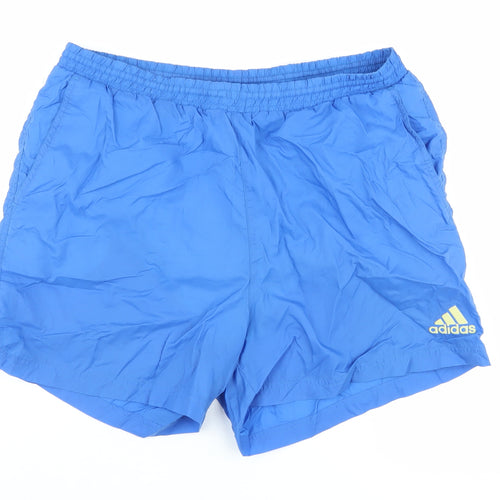 Adidas Men's Blue Athletic Shorts L Gym Running