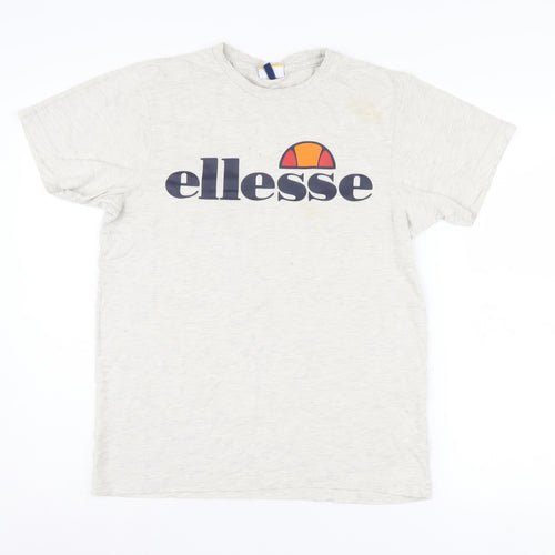 Ellesse Women's Ivory Cotton T-Shirt, Size 8