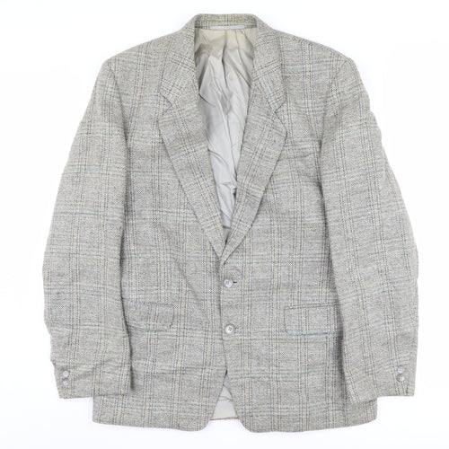 Leithäuser Grey Check Wool Blazer, 42 Regular
