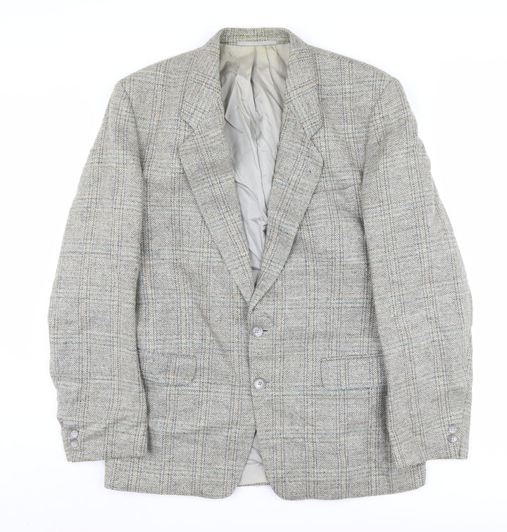 Leithäuser Grey Check Wool Blazer, 42 Regular
