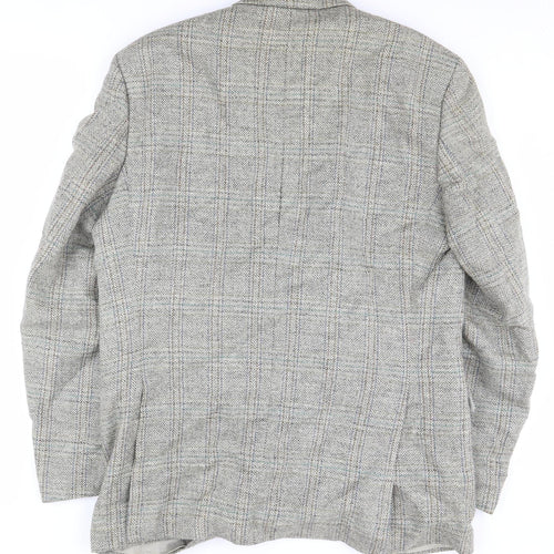 Leithäuser Grey Check Wool Blazer, 42 Regular