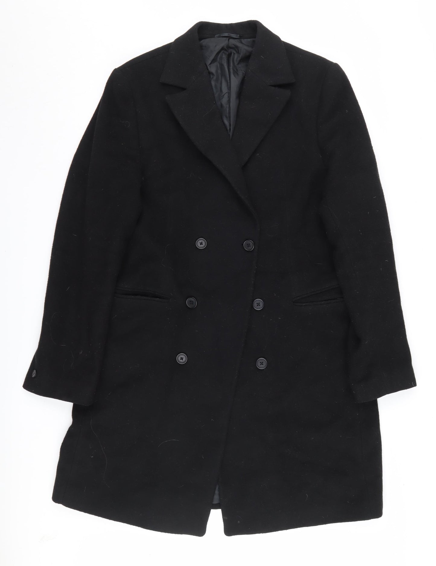 Bolongaro Trevor Women's Black Wool Overcoat, Size L