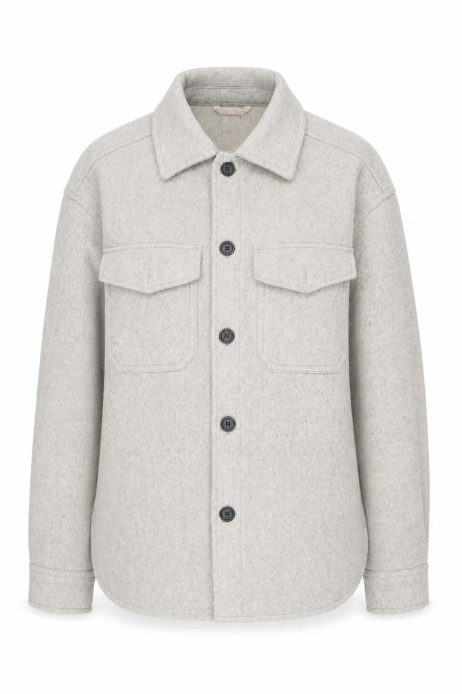 Front view of H&M Women’s Beige Collared Cardigan S
