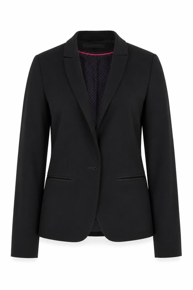 Front view of Next Women's Black suit jacket, size 6, Business