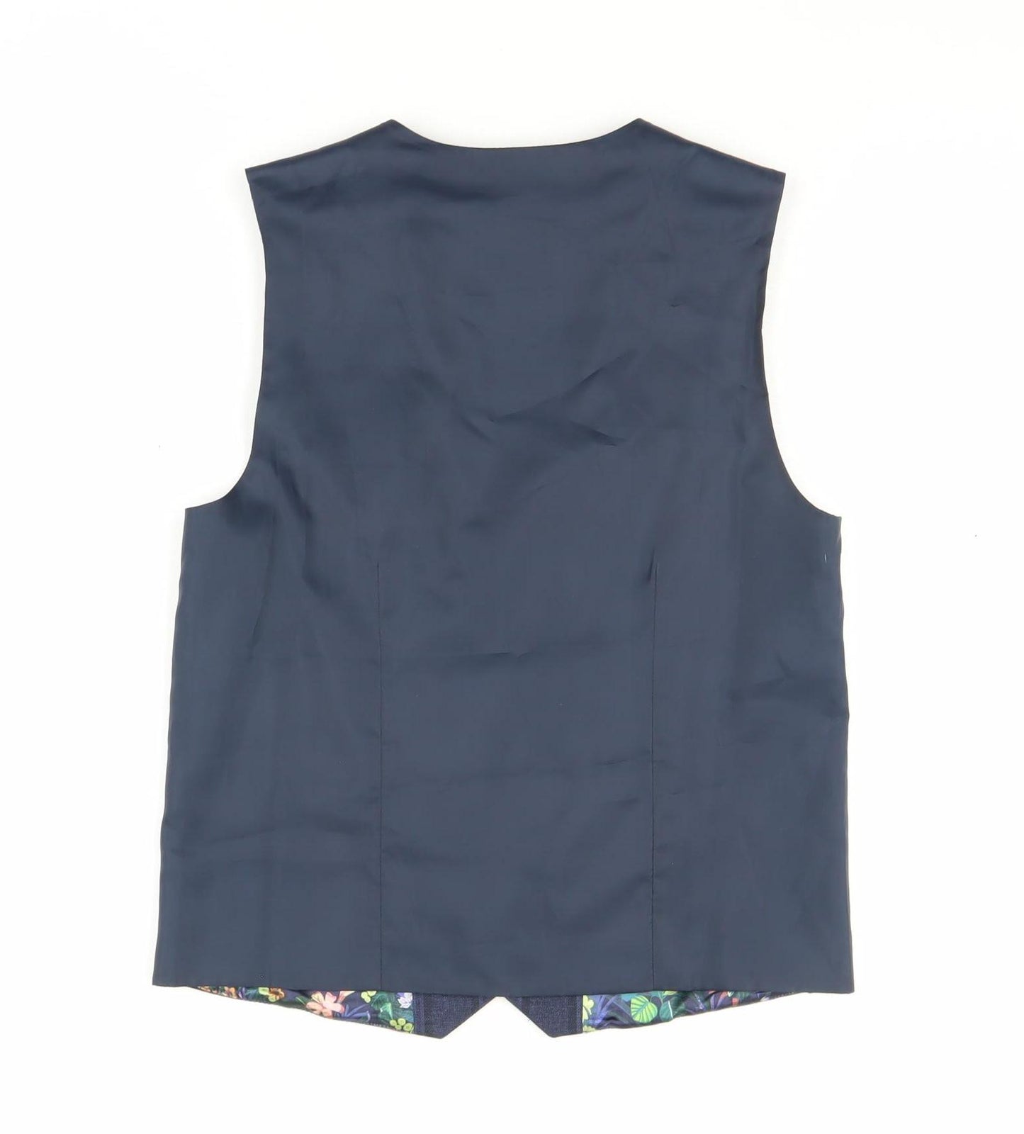 Next Boys Blue Plaid Suit Waistcoat 13 Years