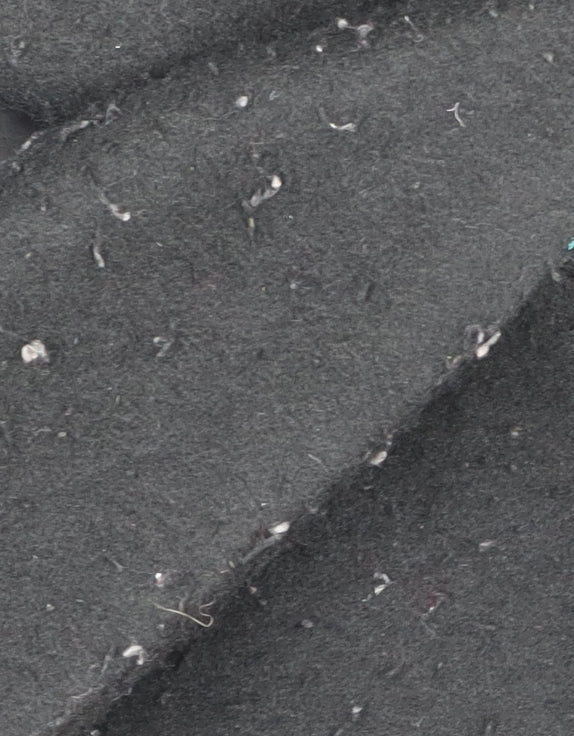 River Island Women's Black Pea Coat Size 8 Fur Trim