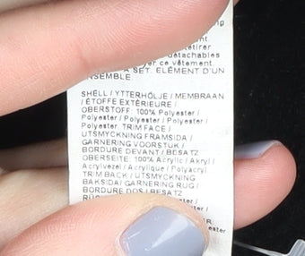 River Island Women's Black Pea Coat Size 8 Fur Trim