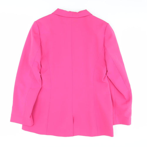 Miss Selfridge Women's Pink Petite Blazer, UK 12, Lined