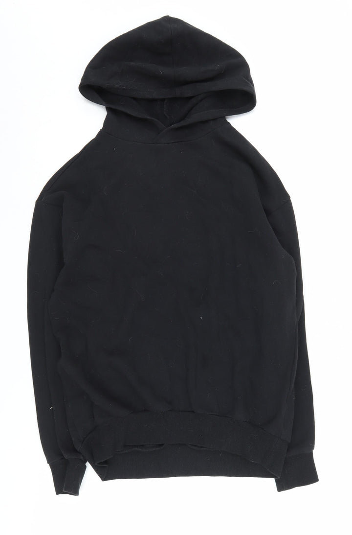 Black ASOS Women's Pullover Hoodie Size 4, Cotton Blend