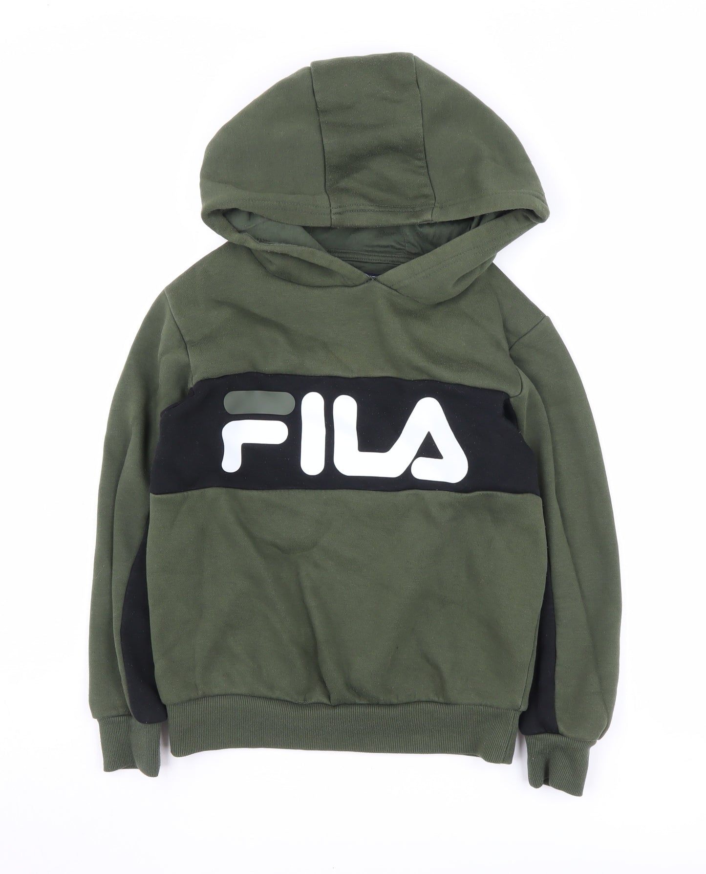 Fila Boys Green Pullover Hoodie 10-11 Yrs - Logo Graphic