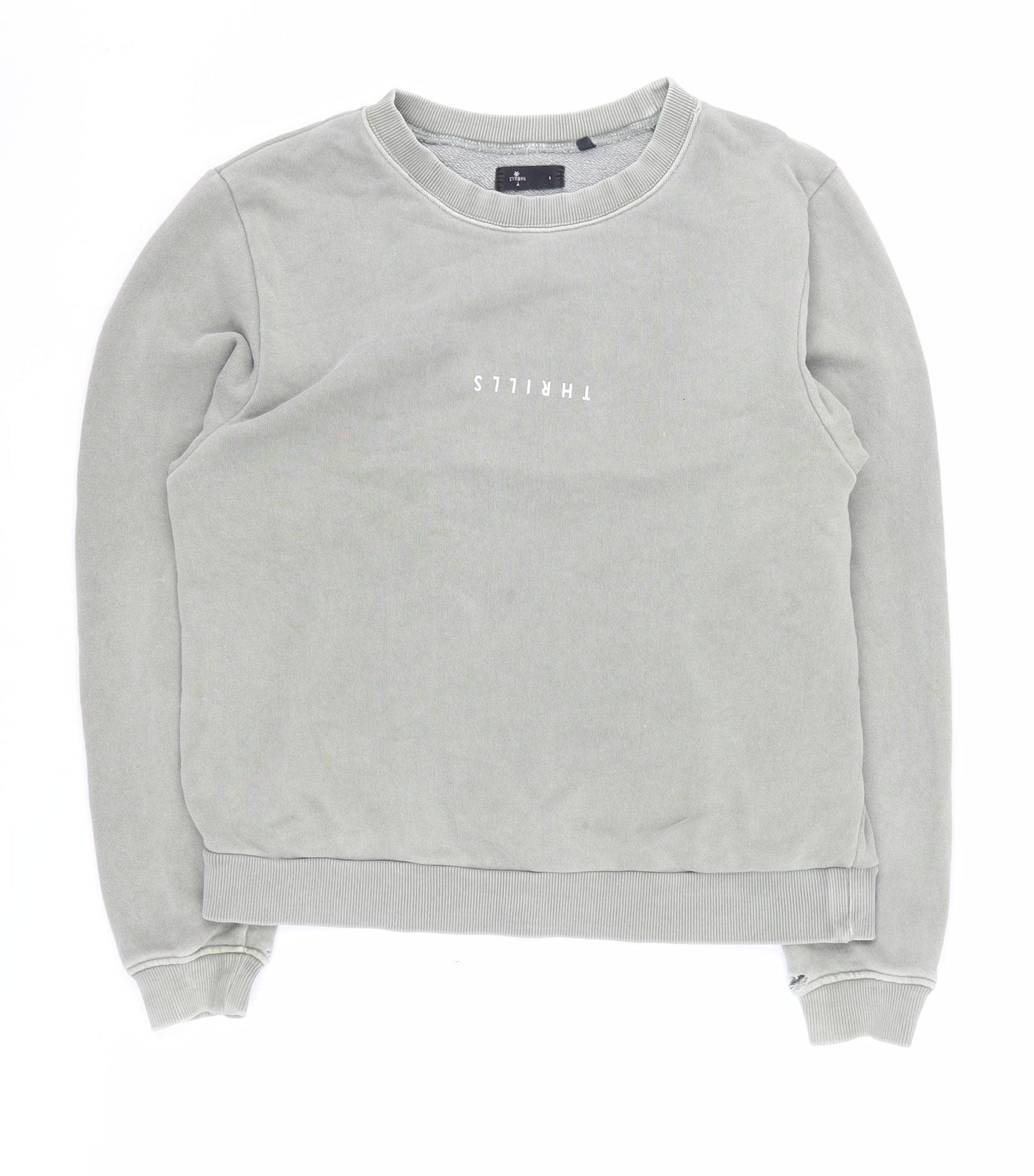 Thrills Women’s Grey Pullover Sweatshirt, Size S