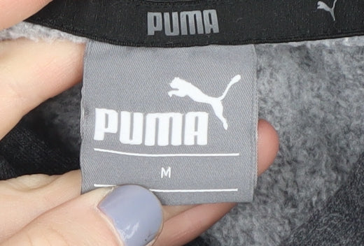 Puma Men's Grey M Hoodie with Logo Accent