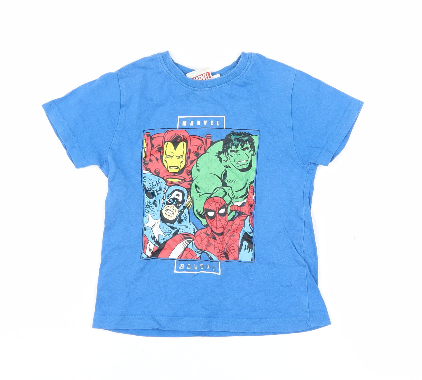 Marvel Boys Blue T-Shirt, 4-5 Years, Superhero Graphic