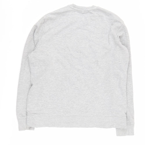 Champion Mens Grey Pullover Sweatshirt L Logo Graphic