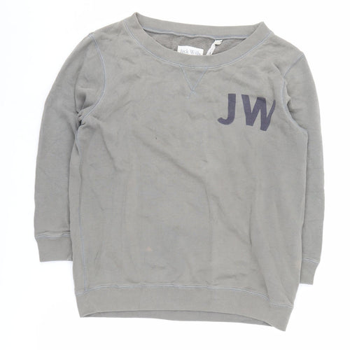 Jack Wills Women Grey Pullover Sweatshirt UK 10