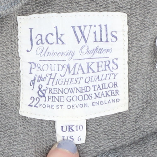 Jack Wills Women Grey Pullover Sweatshirt UK 10