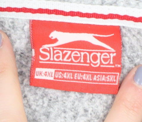 Slazenger Men's Grey 4XL Full Zip Hoodie
